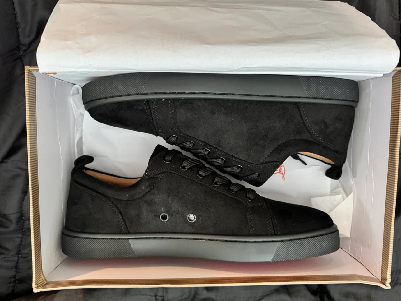 Christian Louboutin Black Suede Sneakers - photo 3