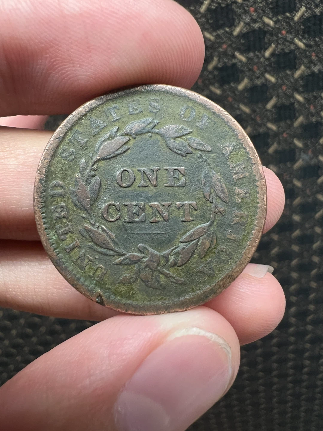 1839 large cent head of 1838 Vf condition coin - photo 2