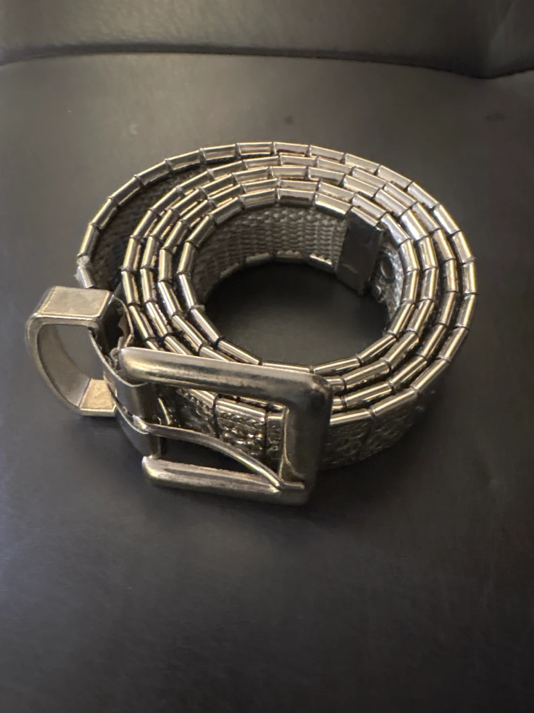 Silver Metal Bead Belt