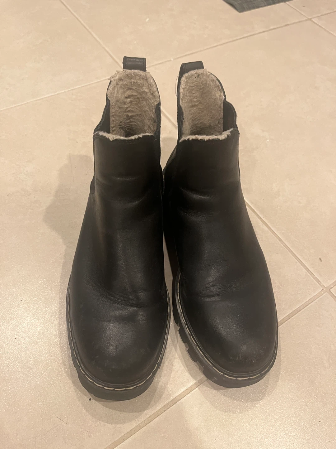 Black Sheepskin Leather Chelsea Boots - photo 2