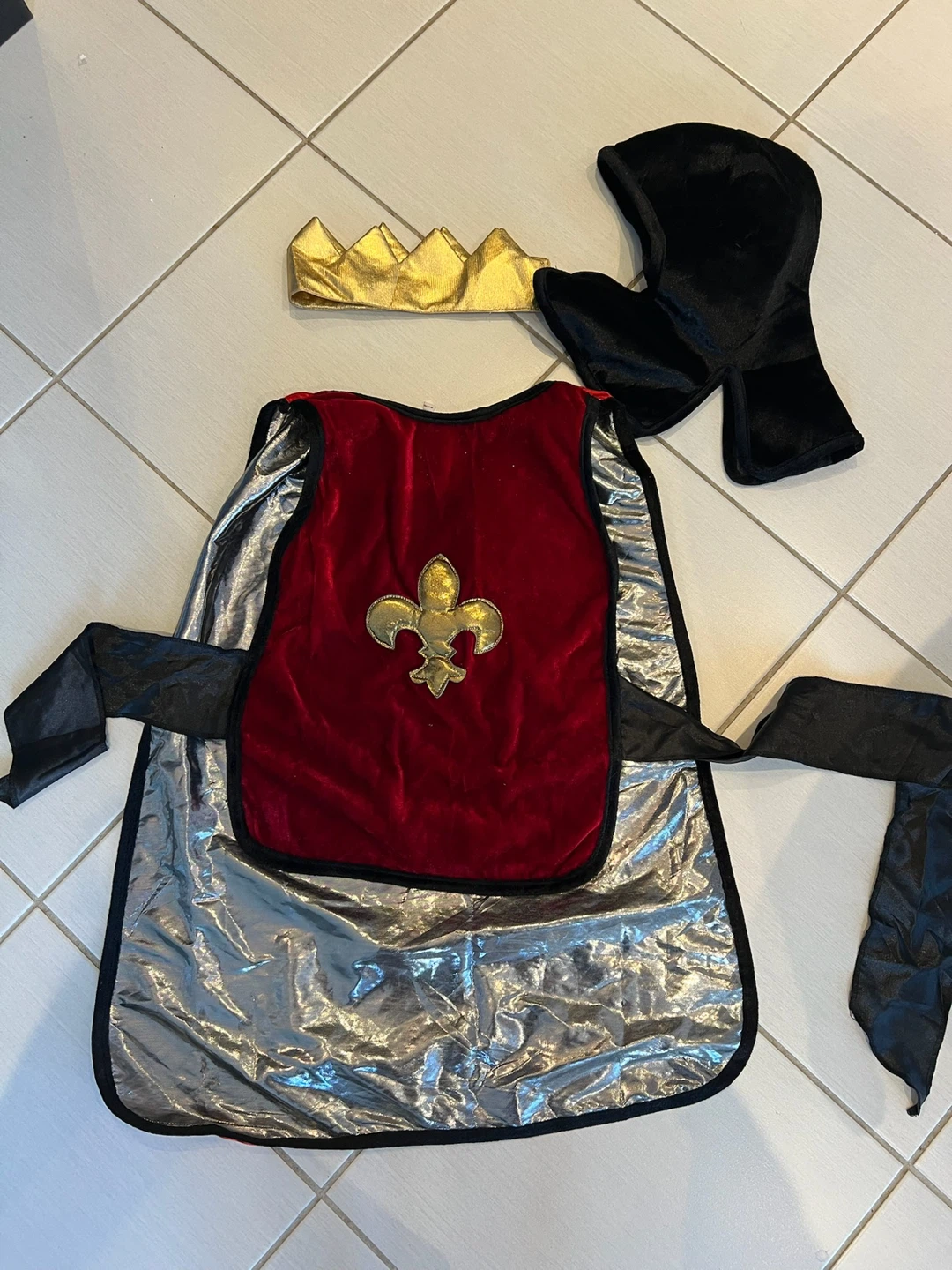 Kids Knight Reversible Costume with Crown and Hood