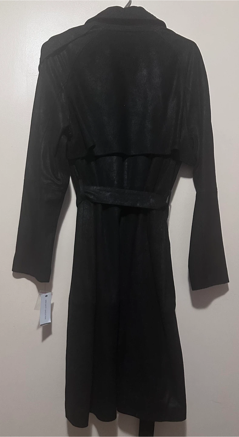 Wilsons Leather Black Genuine Leather Trench Coat - photo 2