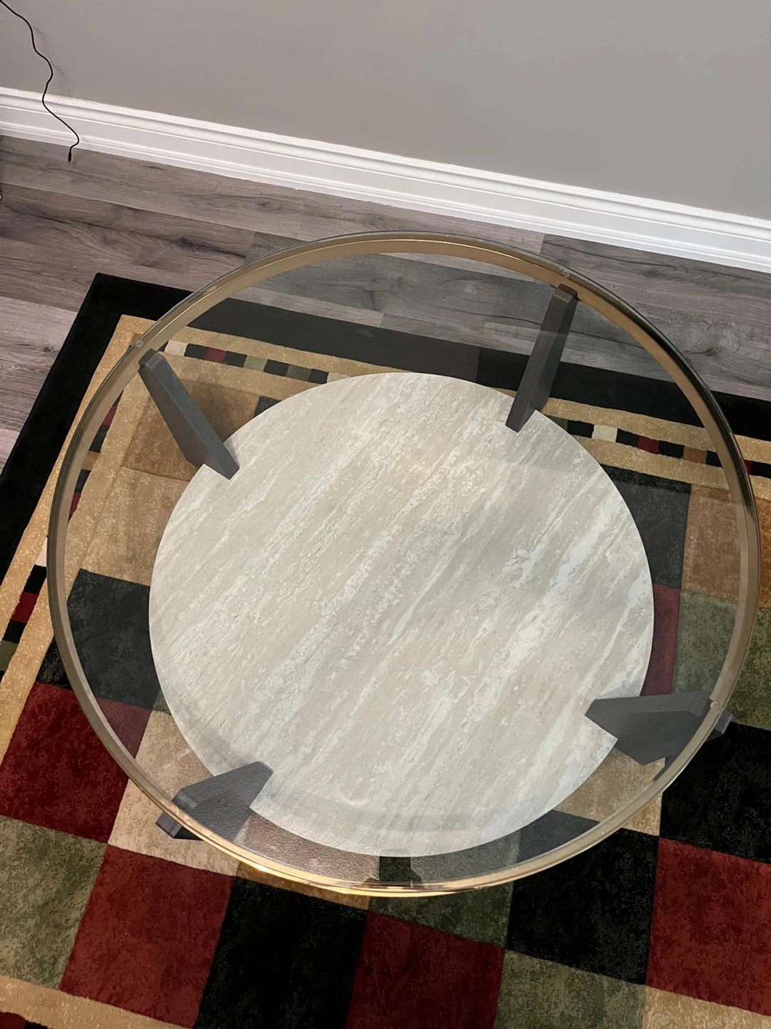 Round  glass table