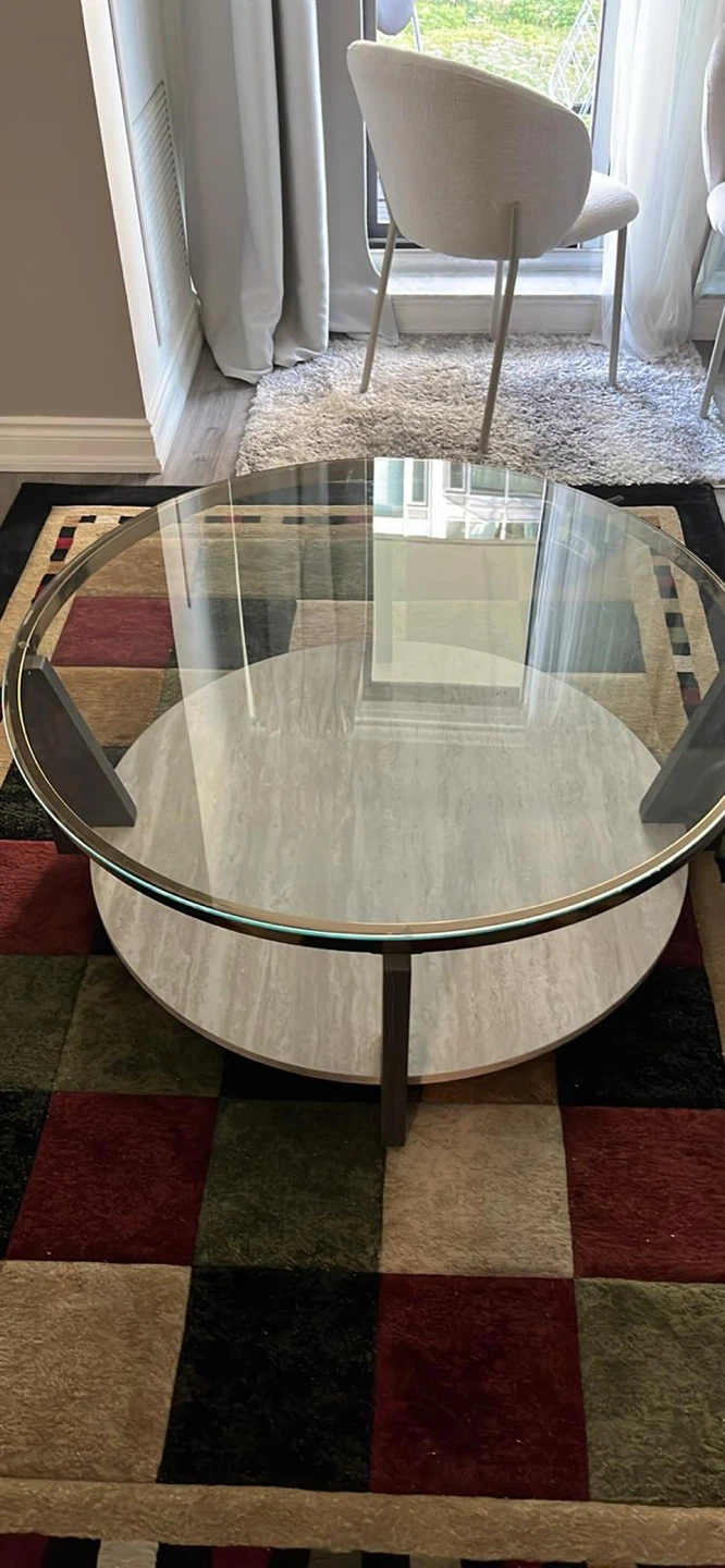 Round  glass table - photo 2