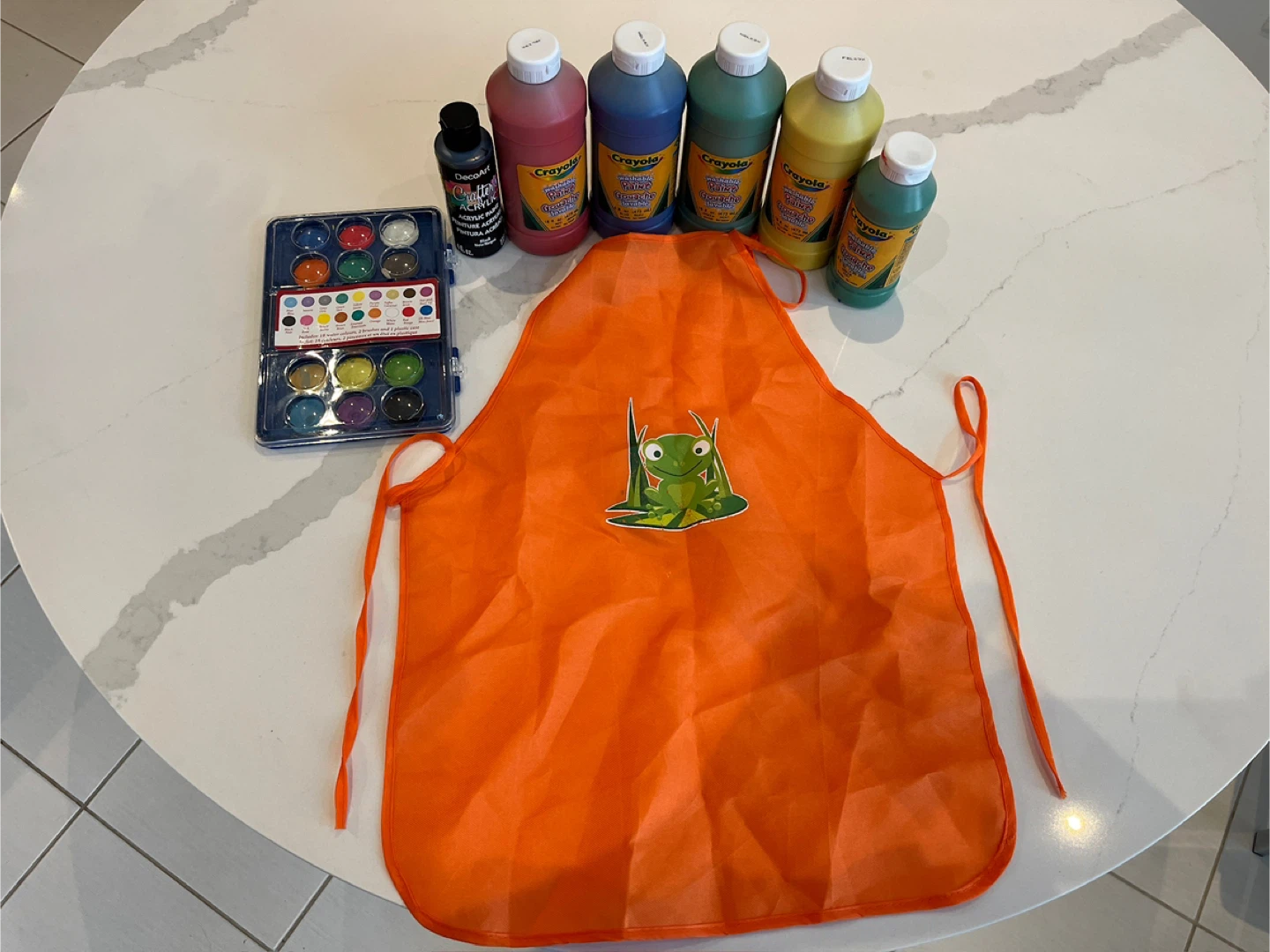 Crayola Washable Paint Set with Apron and Watercolors