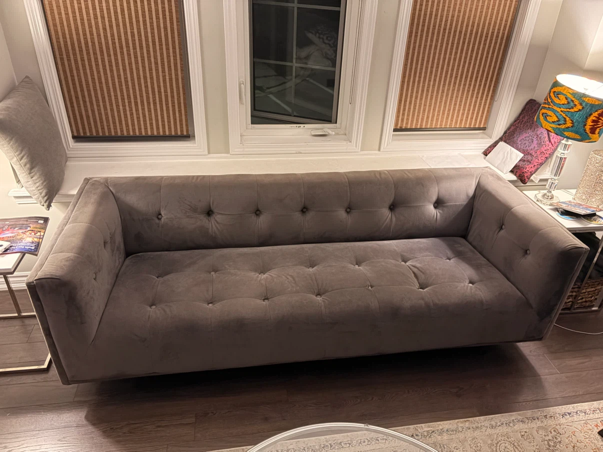 Grey Tufted Sofa