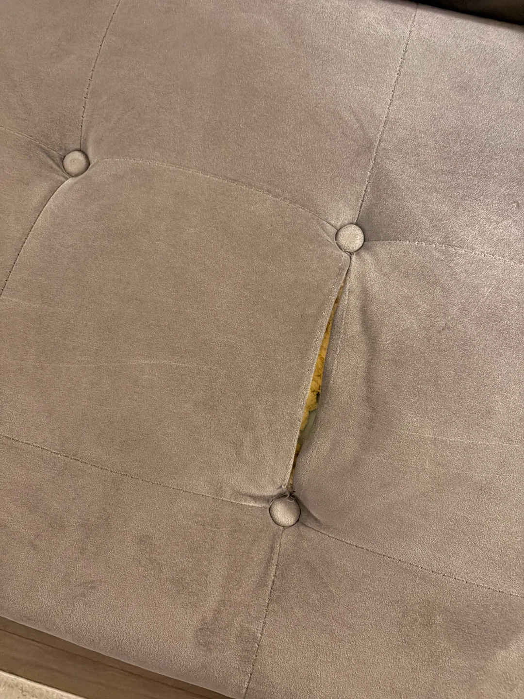 Grey Tufted Sofa - photo 3