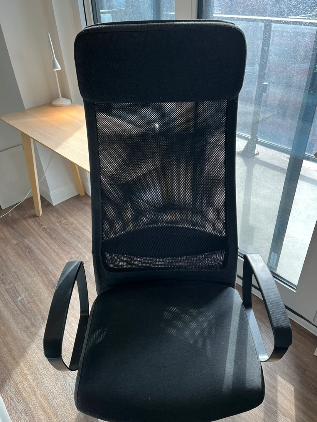 Black Office Chair with Headrest (IKEA) - photo 5