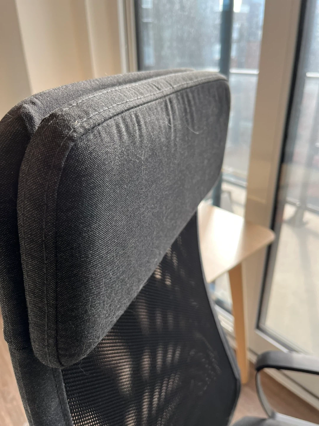 Black Office Chair with Headrest (IKEA) - photo 3
