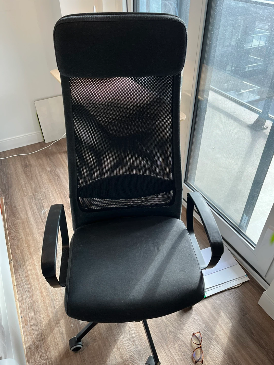 Black Office Chair with Headrest (IKEA) - photo 2