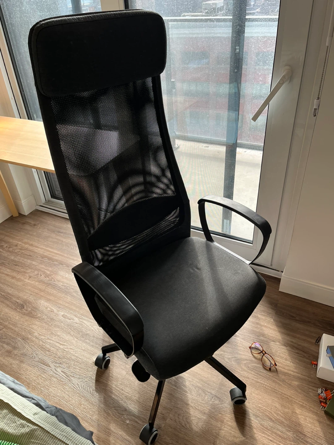 Black Office Chair with Headrest (IKEA)