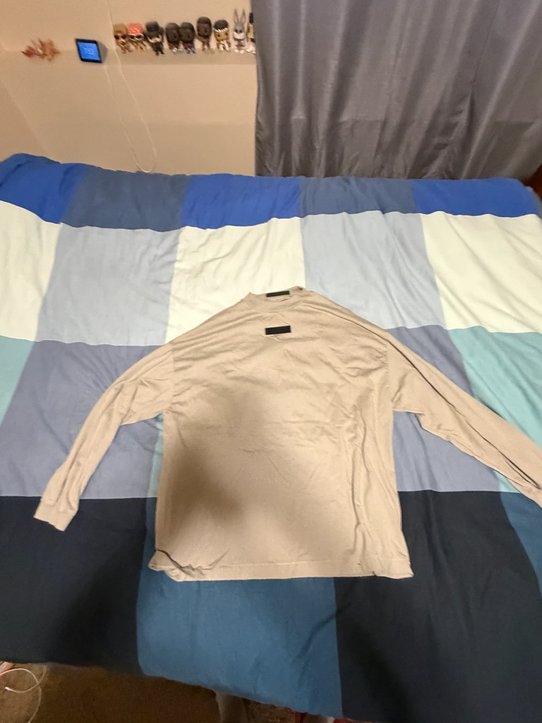 Fear of God Essentials Long Sleeve T-Shirt - Tan - Size S