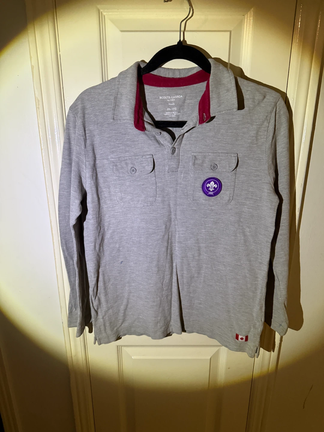 Scouts Canada Youth Long Sleeve Polo Shirt 2XL/2TG