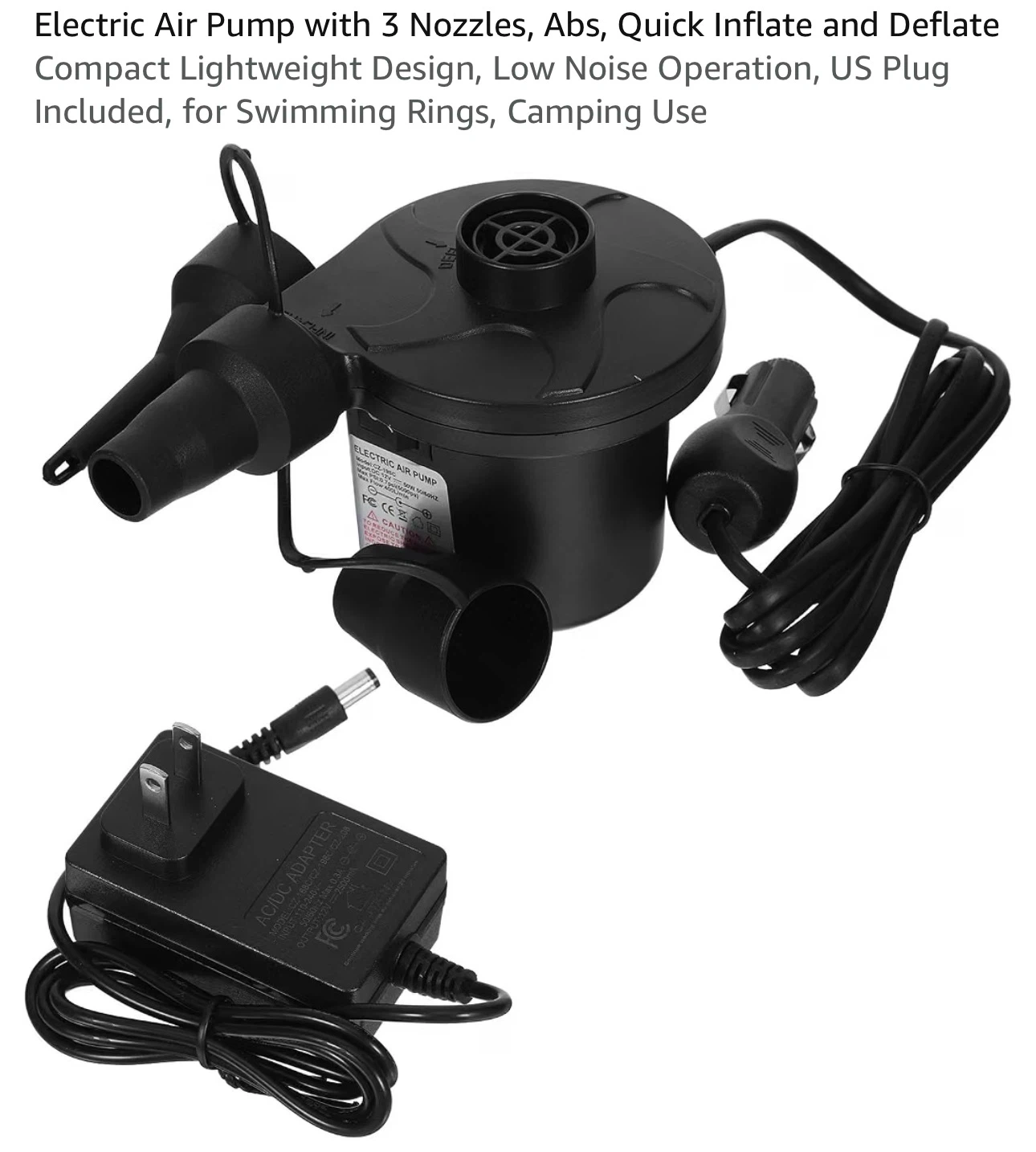 Electric Air Pump with 3 Nozzles