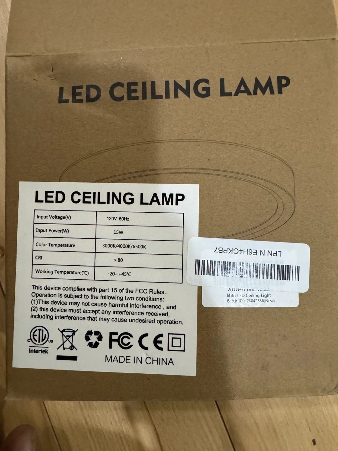 LED Ceiling Lamp 15W