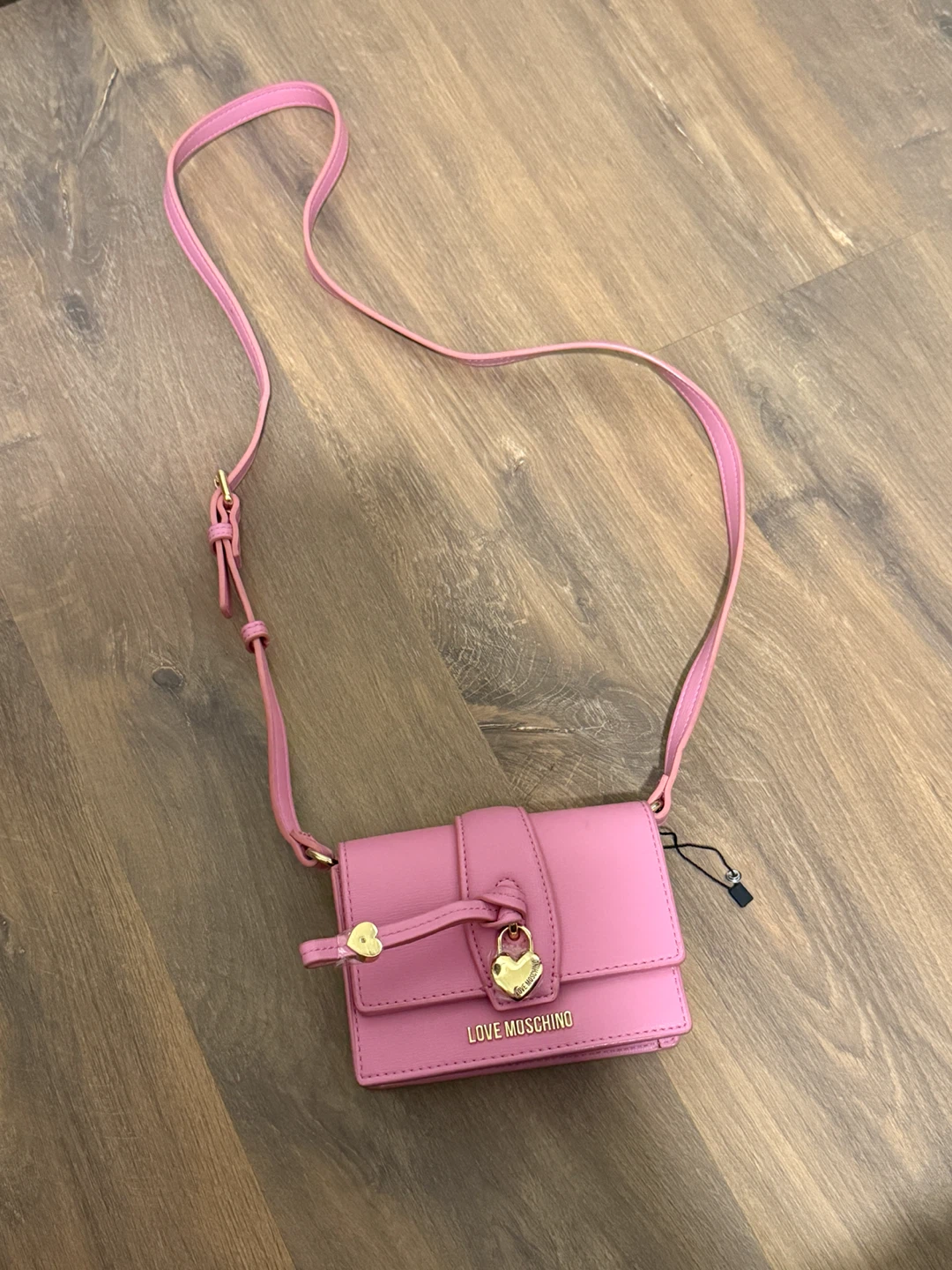 Love Moschino Pink Heart Lock Shoulder Bag - photo 2