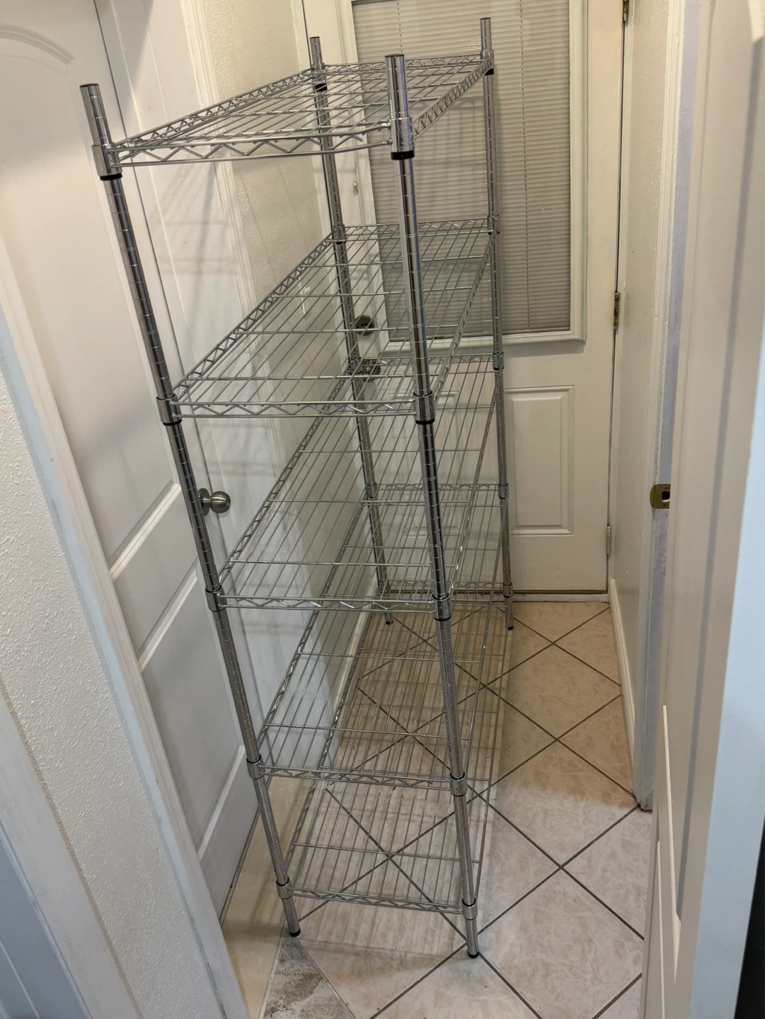 Chrome Wire Shelving Unit - 5 Tiers