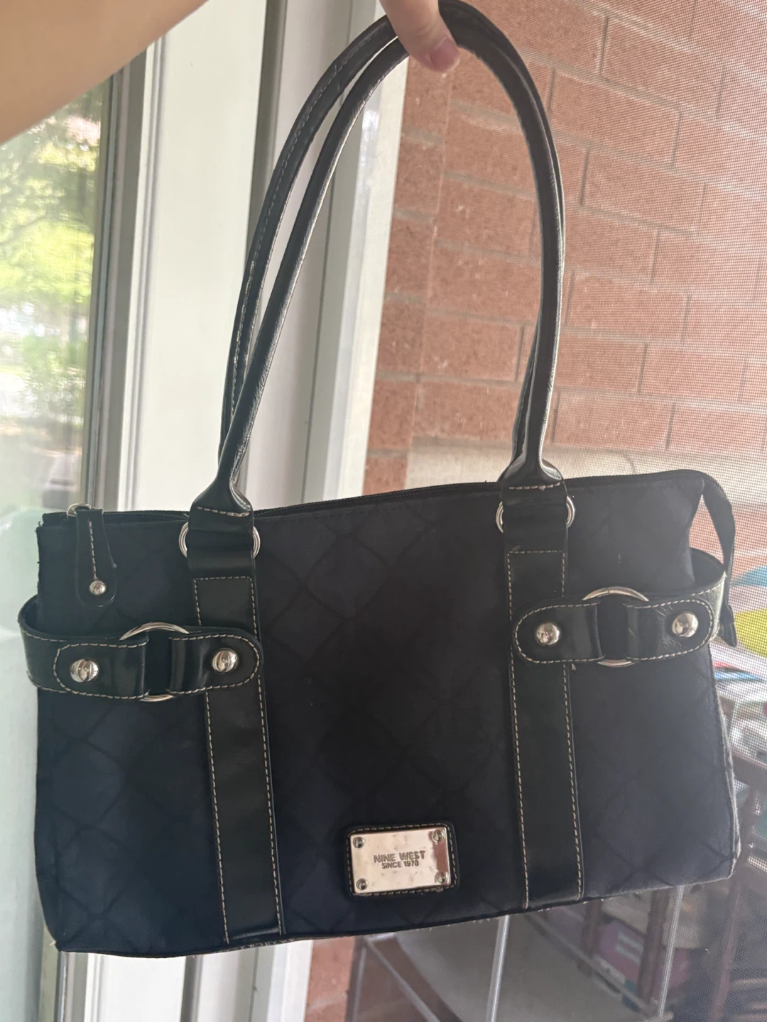Nine West Black Quilted Tote Bag - photo 4