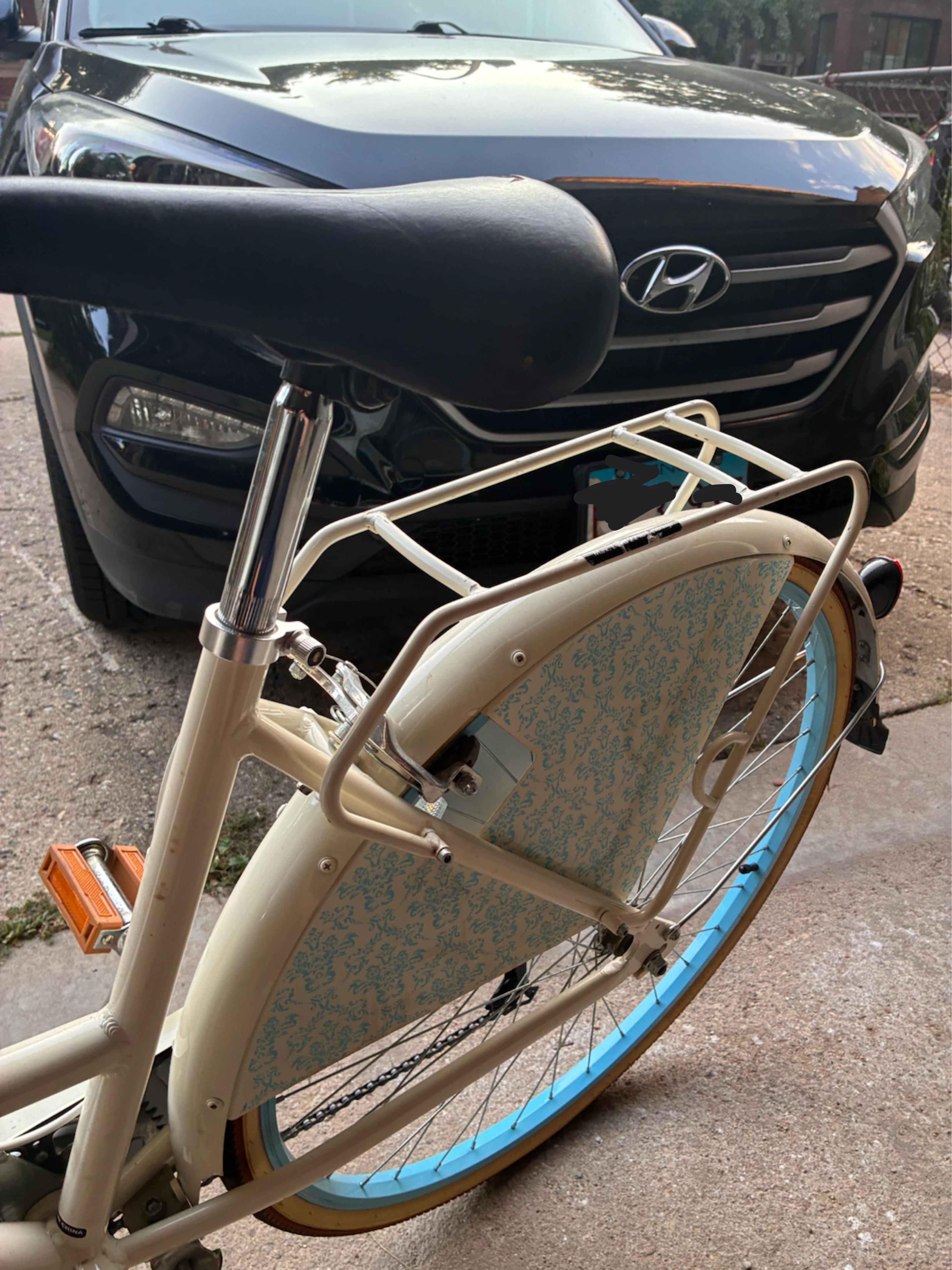 Cream and Blue Cruiser Bicycle - photo 3