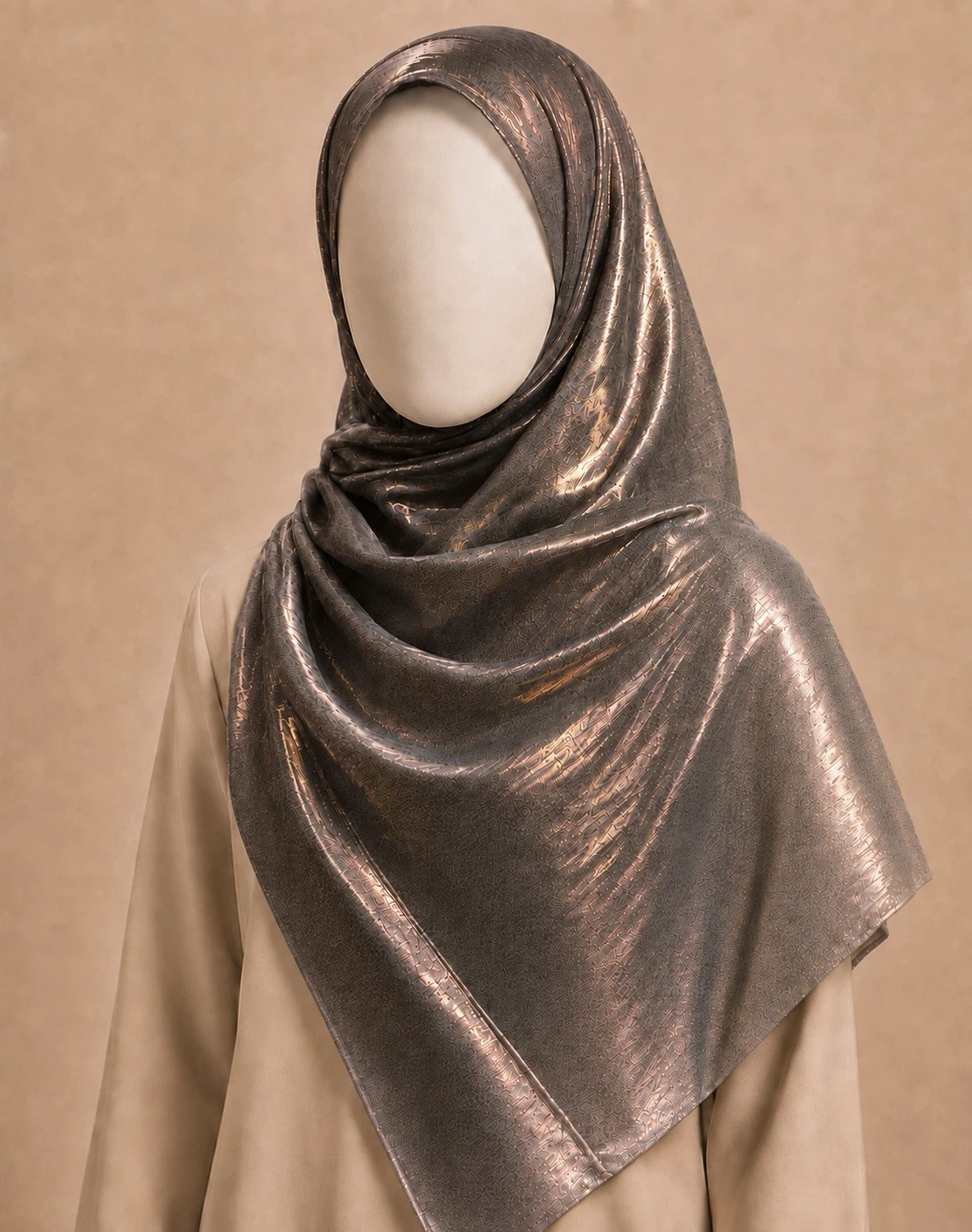 Metallic Hijab Scarf, jimmy choo.