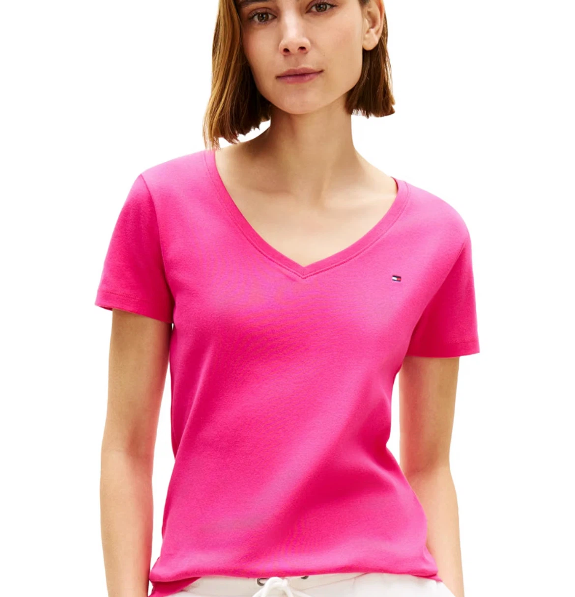 Tommy Hilfiger Pink V-Neck T-Shirt