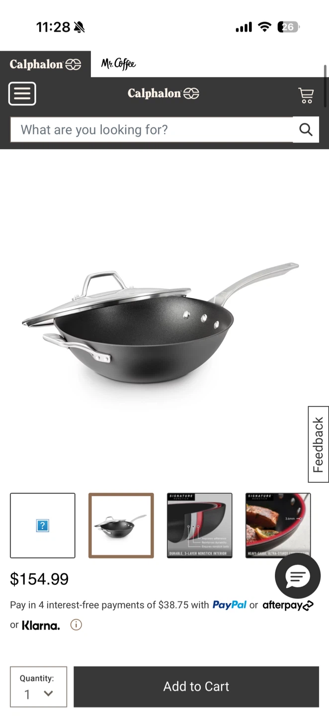 Calphalon Signature Wok 12” with Lid Never Used - photo 4