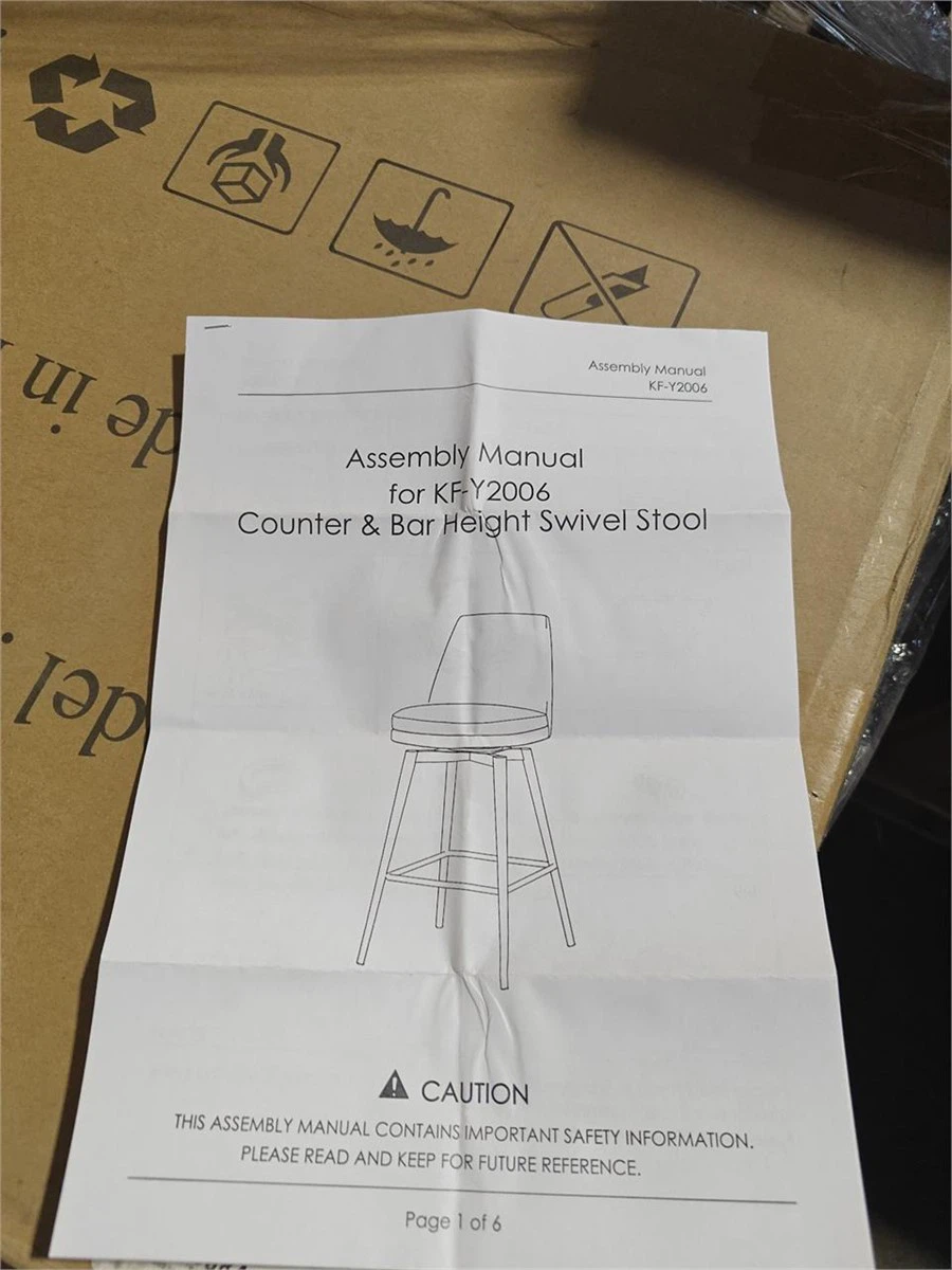 Grey Swivel Counter & Bar Stool - Set of 2 - photo 5