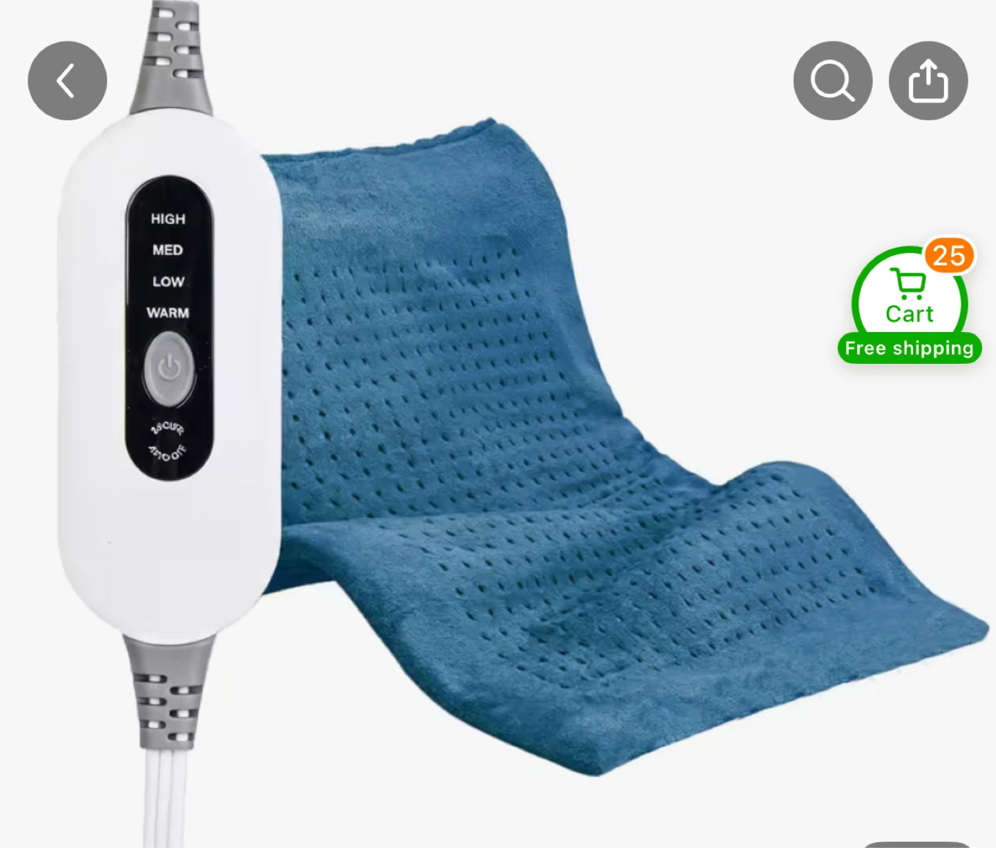 Blue Electric Heating Pad