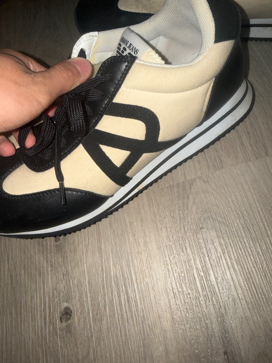 Armani Jeans Black & Tan Sneakers 8.5 - photo 4