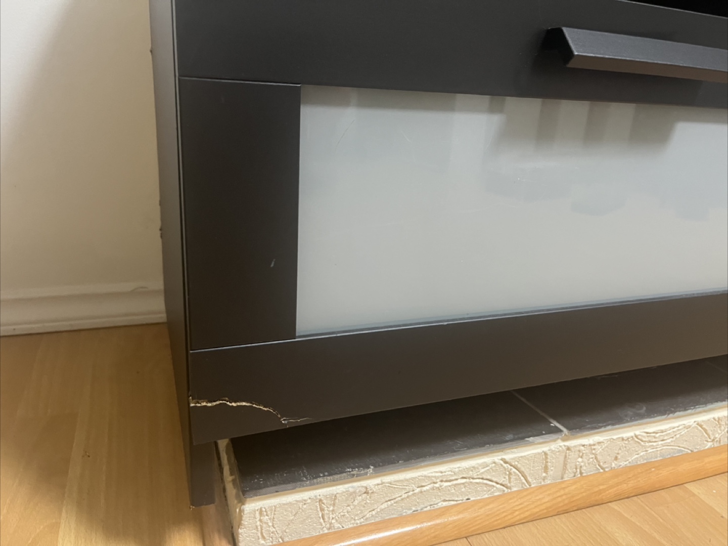 Dark Brown Entertainment Unit with 3 Drawers - photo 3