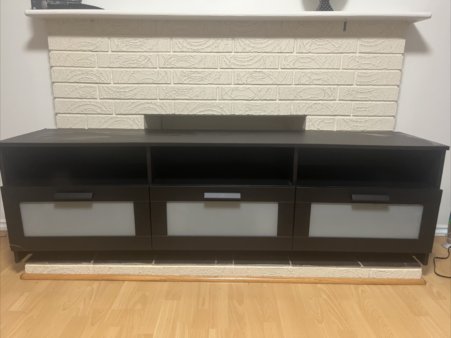 Dark Brown Entertainment Unit with 3 Drawers - photo 2