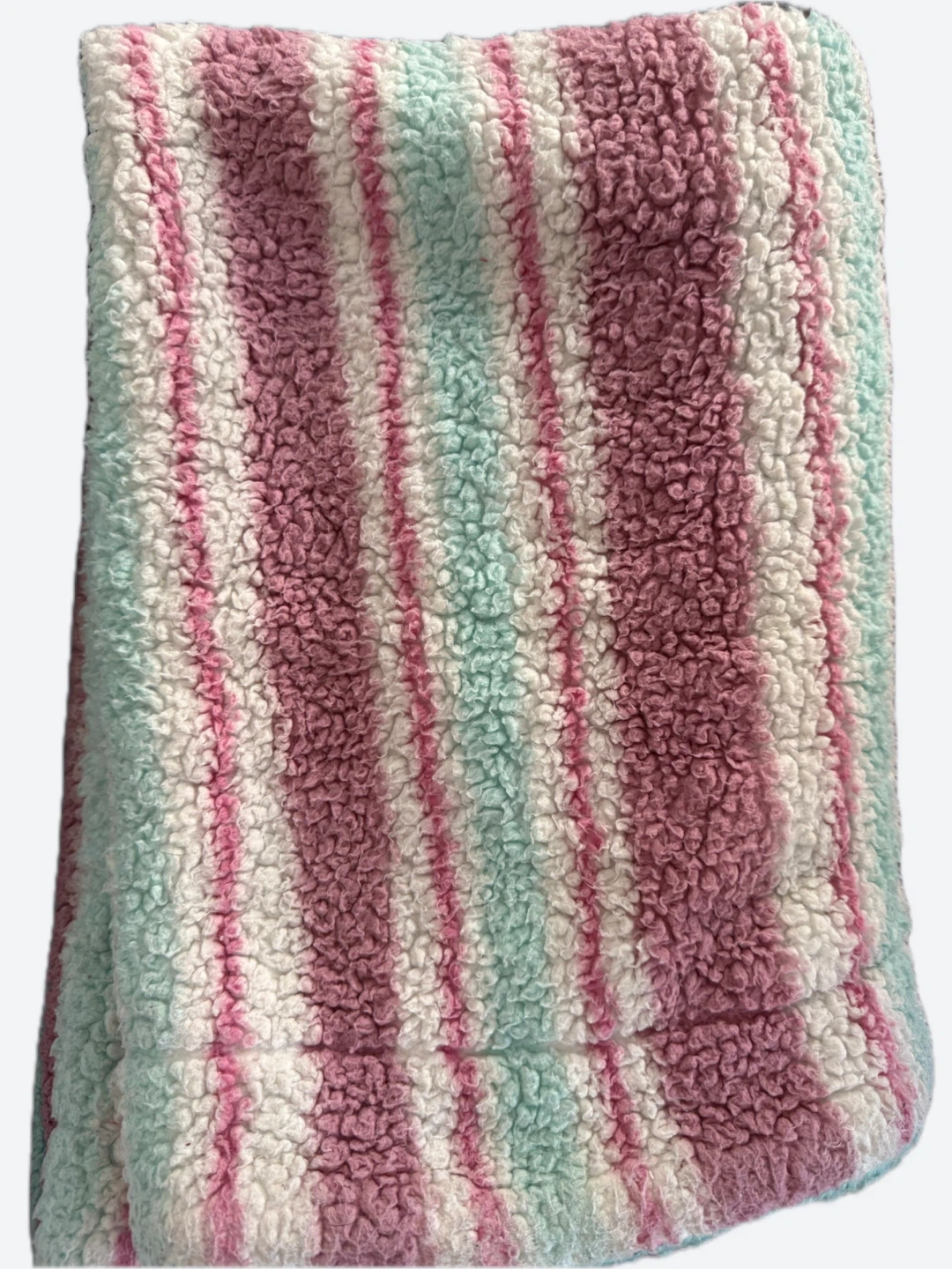 Fleece Throw - Pink & Green