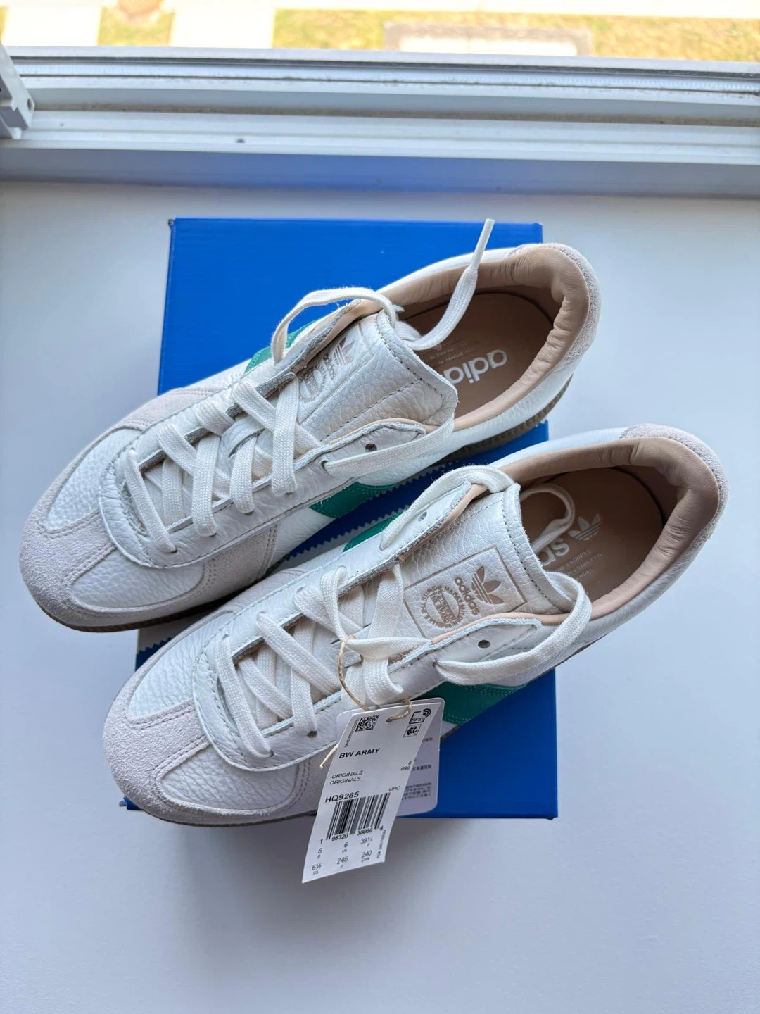 Adidas BW Army Sneakers White Green Size 6 - photo 2