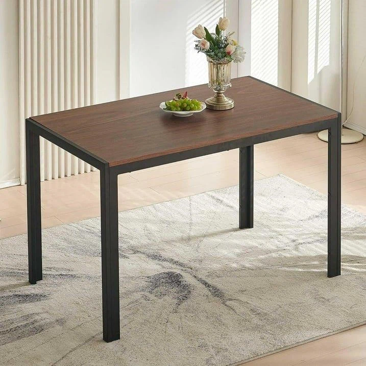 Wood Top Dining Table with Black Metal Legs - photo 3
