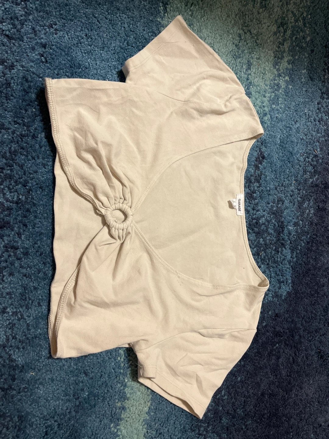 Garage Beige Cropped Top