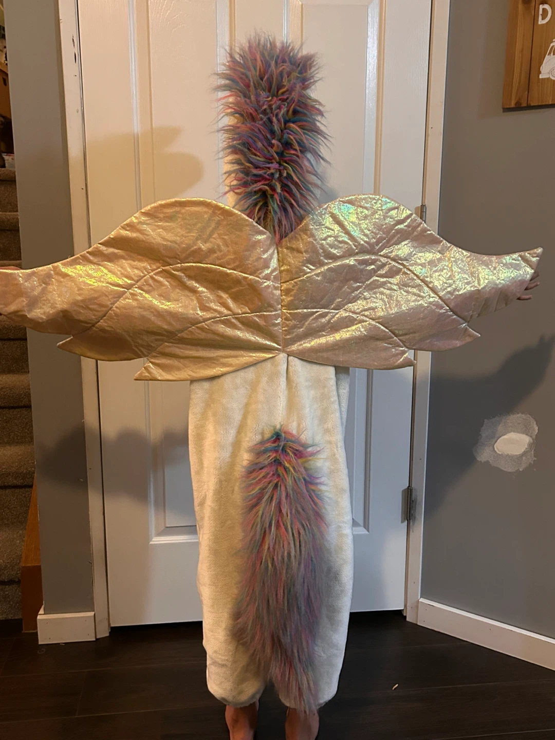 Kids' Cream Unicorn Costume with Wings - photo 3