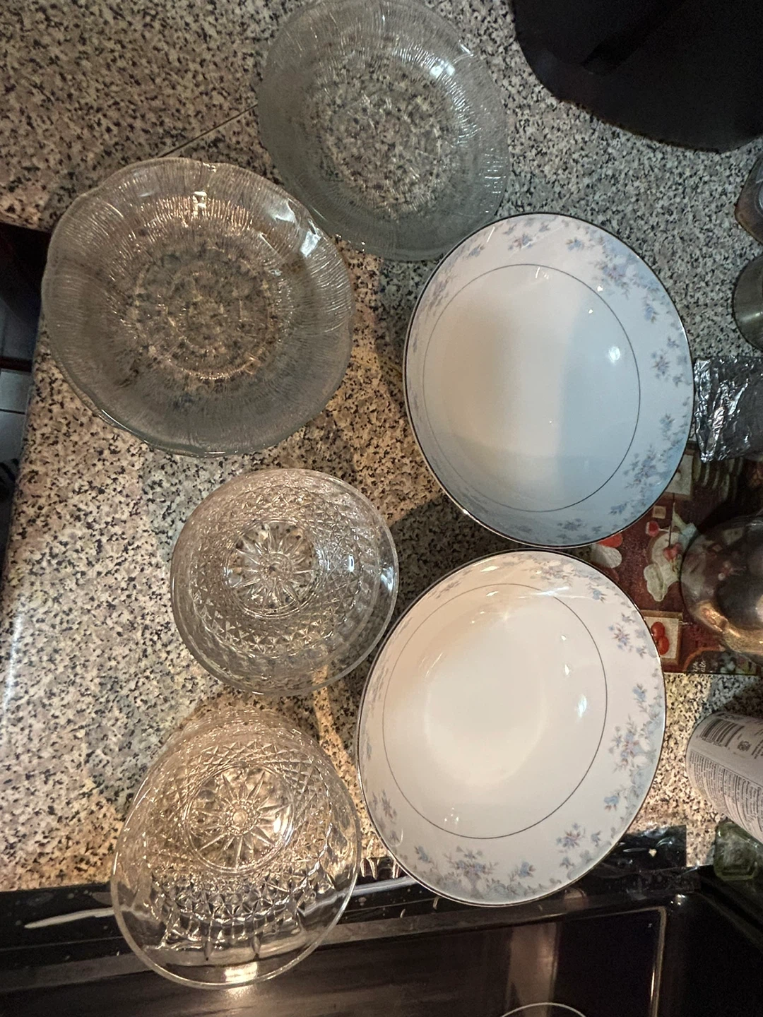 Set of 2 White Porcelain Serving Bowls