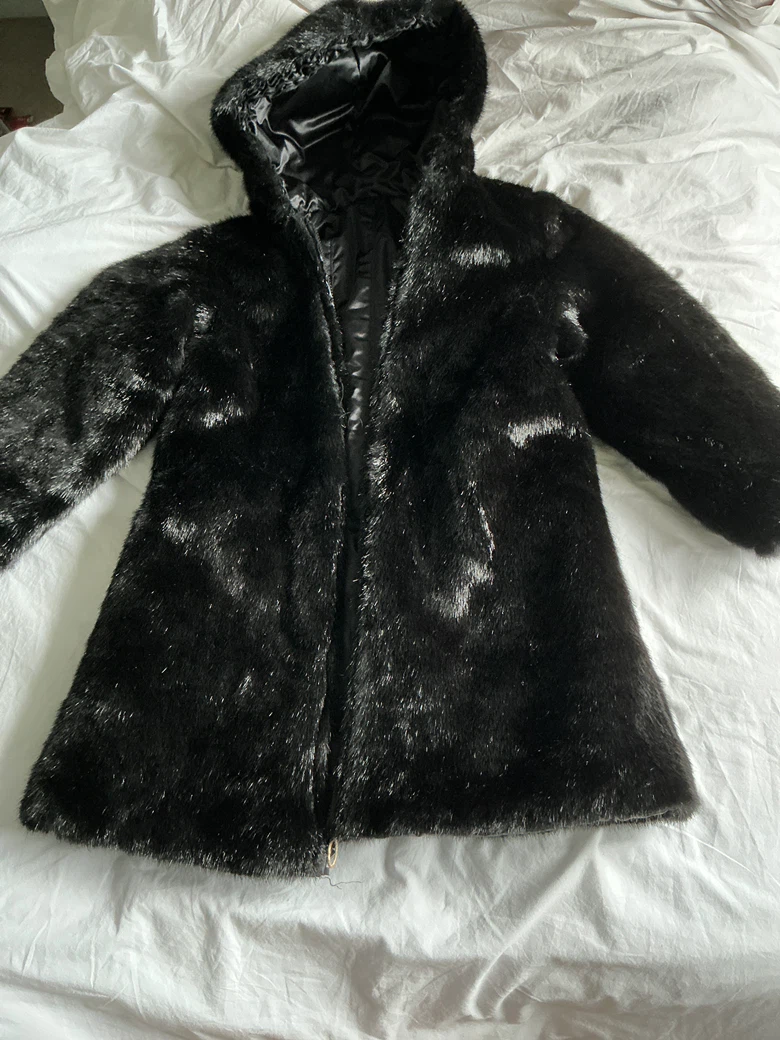 Brand New! The Children's Place Reversible Faux Fur Hooded Coat - photo 2