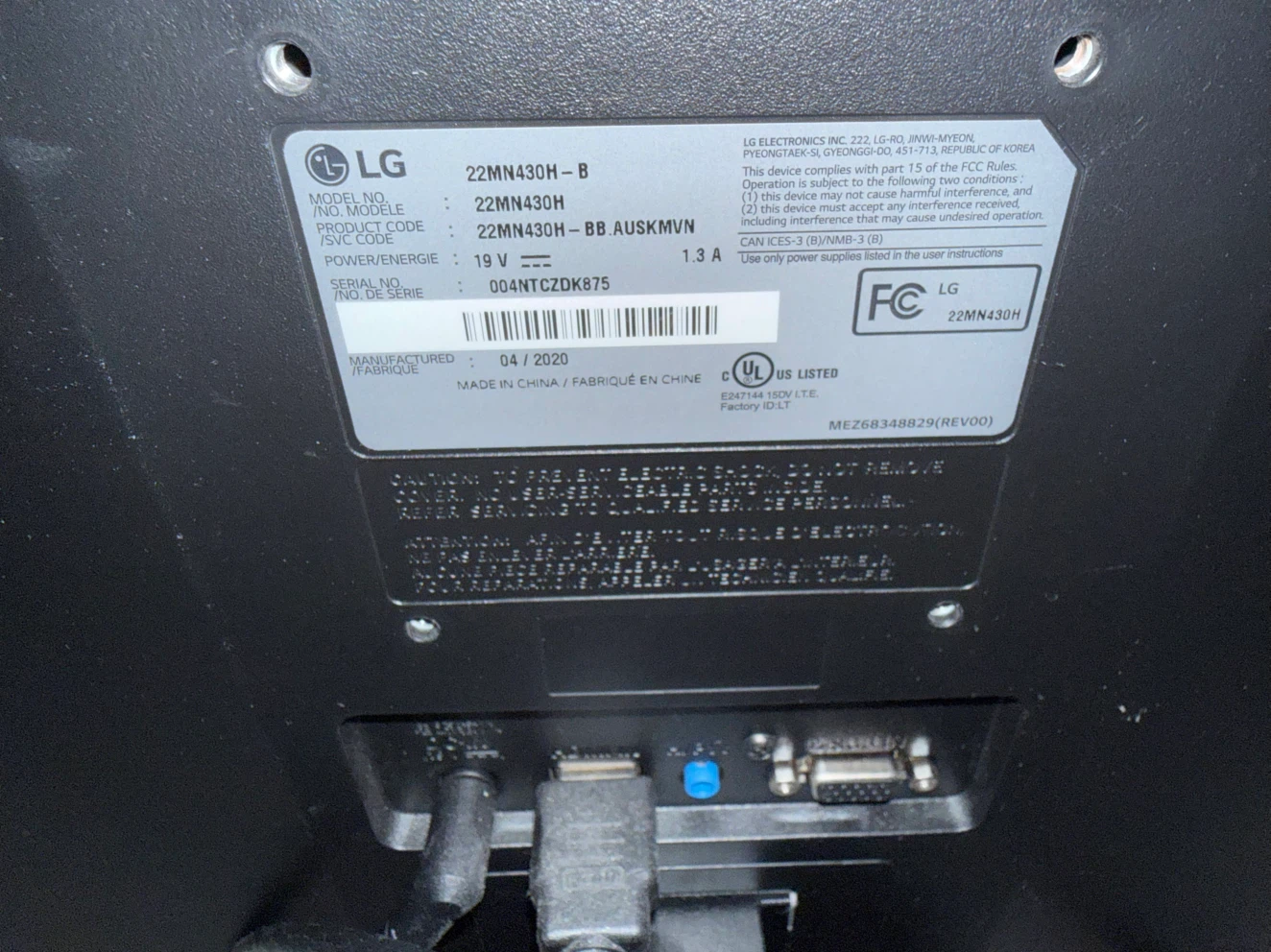 LG 22MN430H-B Monitor - photo 2