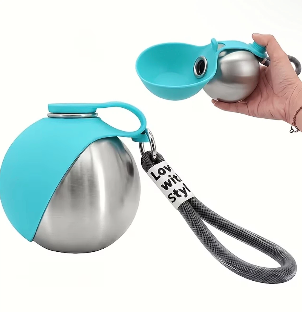 2-in-1 Portable Dog Water Bottle & Bowl - photo 2