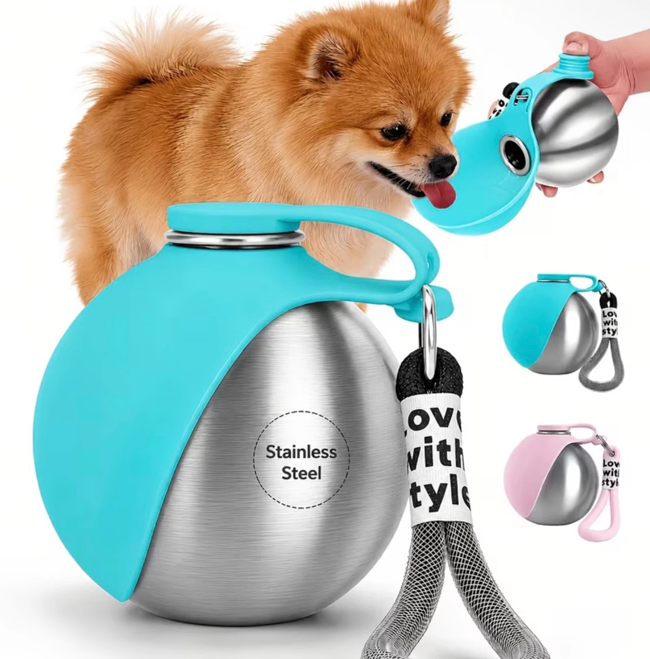 2-in-1 Portable Dog Water Bottle & Bowl