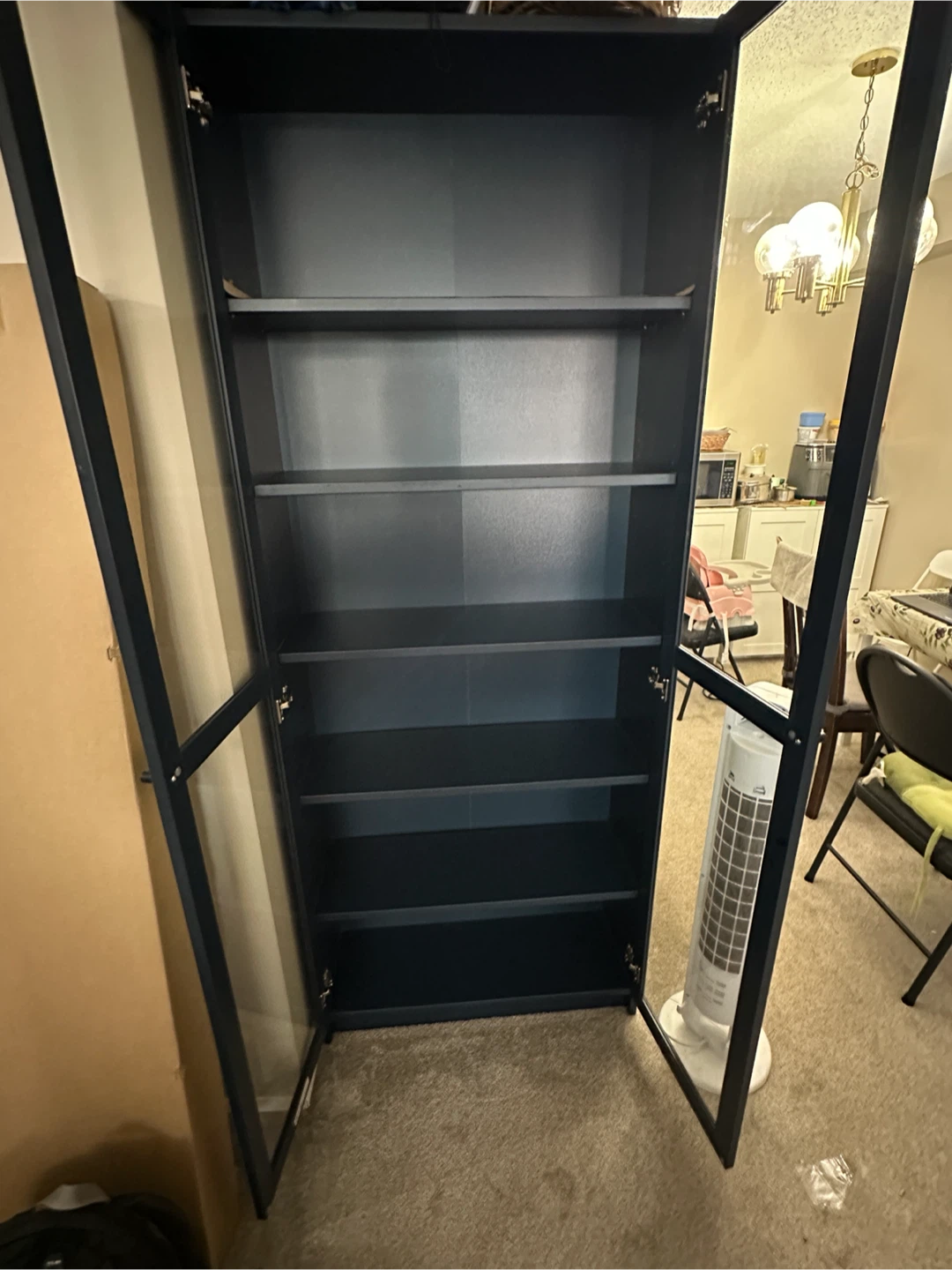 Billy Bookcase with Glass Doors - Please Read Ad Description.
