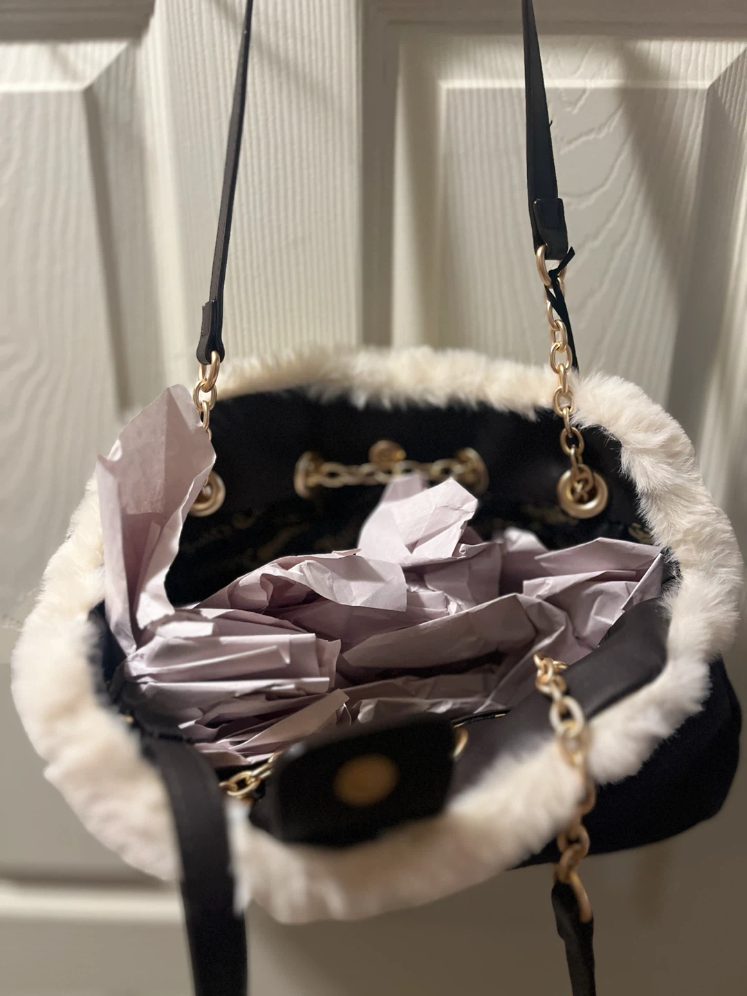 Juicy Couture Velour Handbag with Fur Trim - photo 3