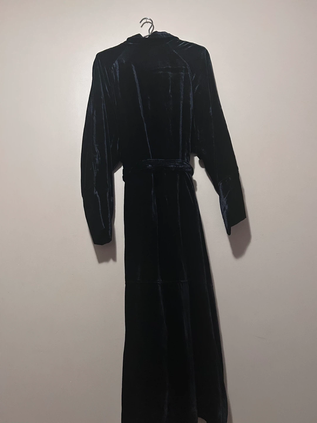 Free People Velvet Maxi Coat Black XL - photo 2