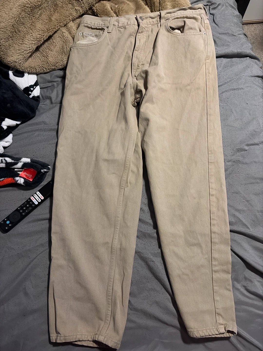 Calvin Klein Jeans Tan Straight Leg Pants