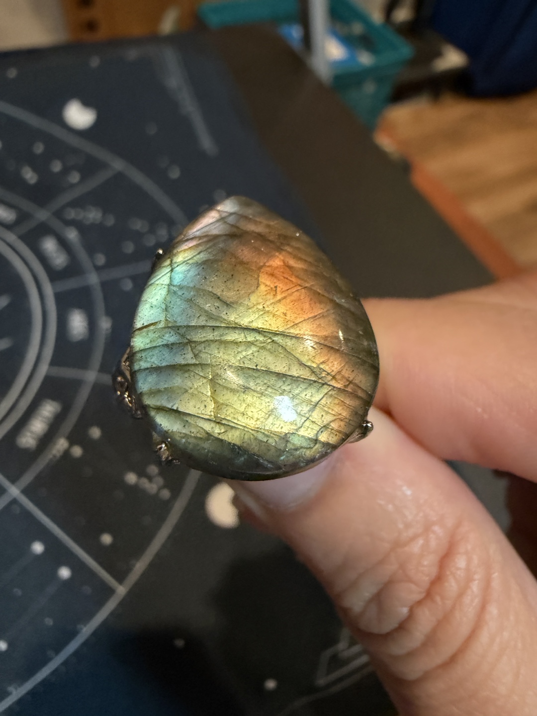 Labradorite Teardrop Ring - photo 4