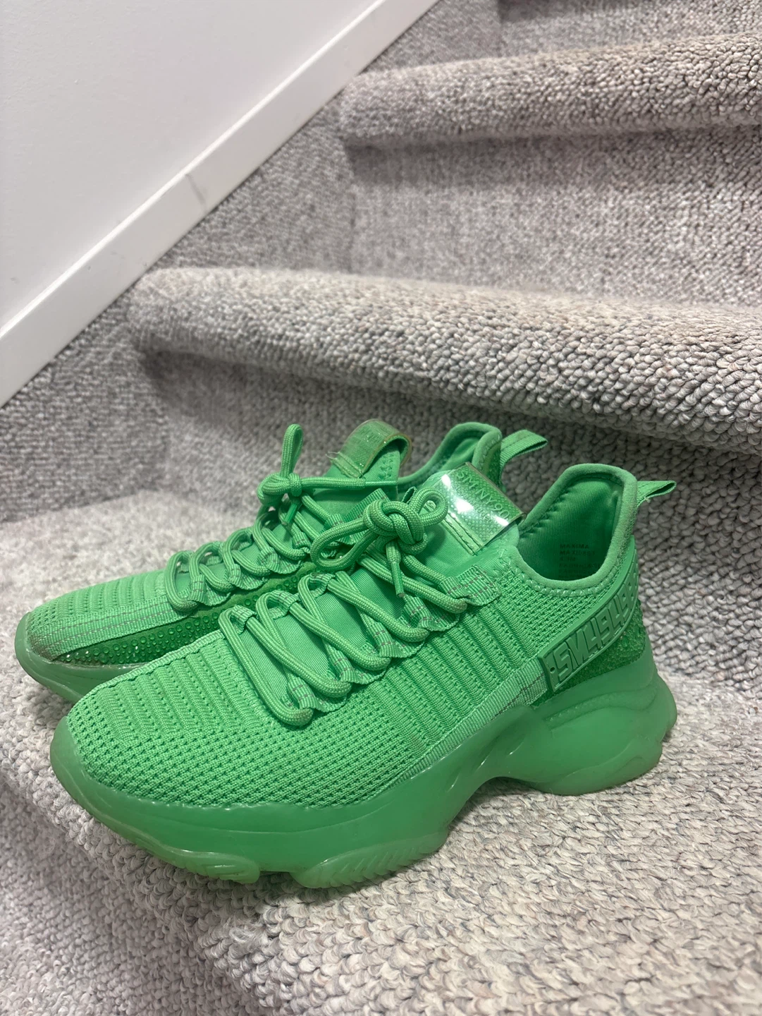 Steve Madden Green Rhinestone Sneakers