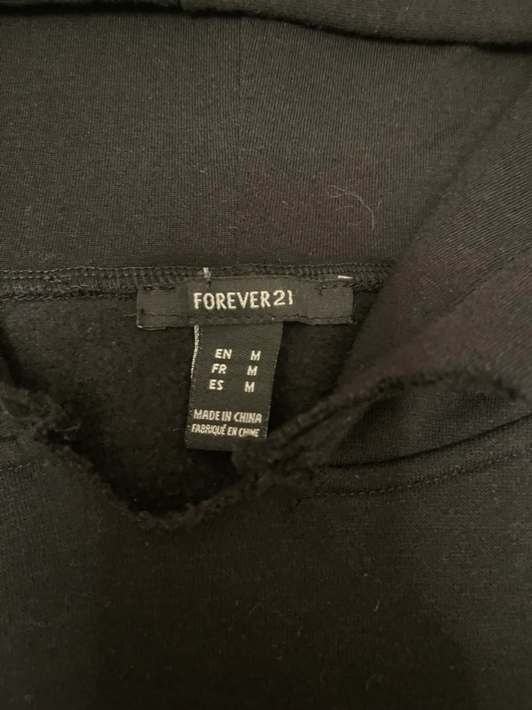 Forever 21 Black Cropped Hoodie - photo 2