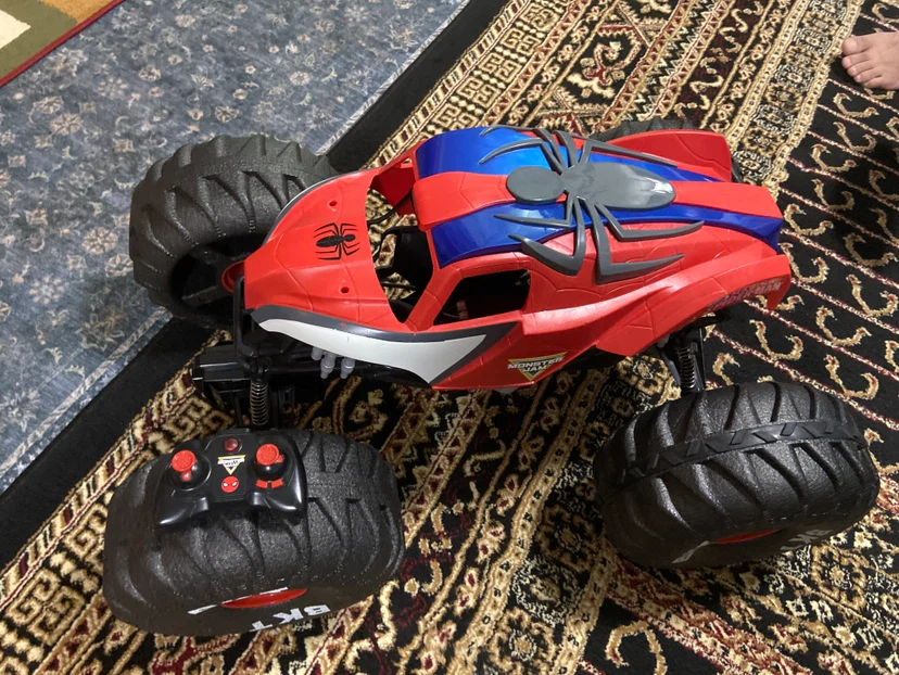Electric Spider-Man theme monster truck and remote controlled