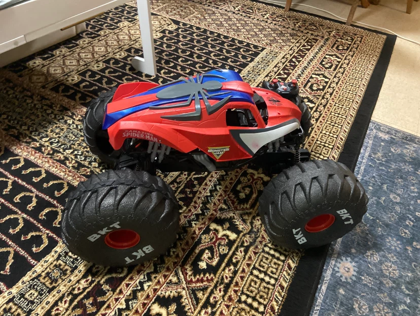 Electric Spider-Man theme monster truck and remote controlled - photo 3